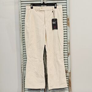 LEVIS MATH CLUB FLARED TROUSERS 32X27 Pebble Sandshell Hi Rise Corduroy Pant NWT